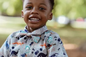 Boys Dinosaur Shirt and Bow Tie