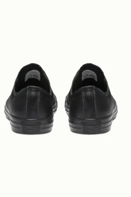 CONVERSE CHUCK TAYLOR ALL STAR LEATHER LOW TOP - BLACK MONO LEATHER
