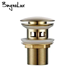 Elegant Brass Pop Up Bathroom Sink Drainer: Modern Bathroom Essential