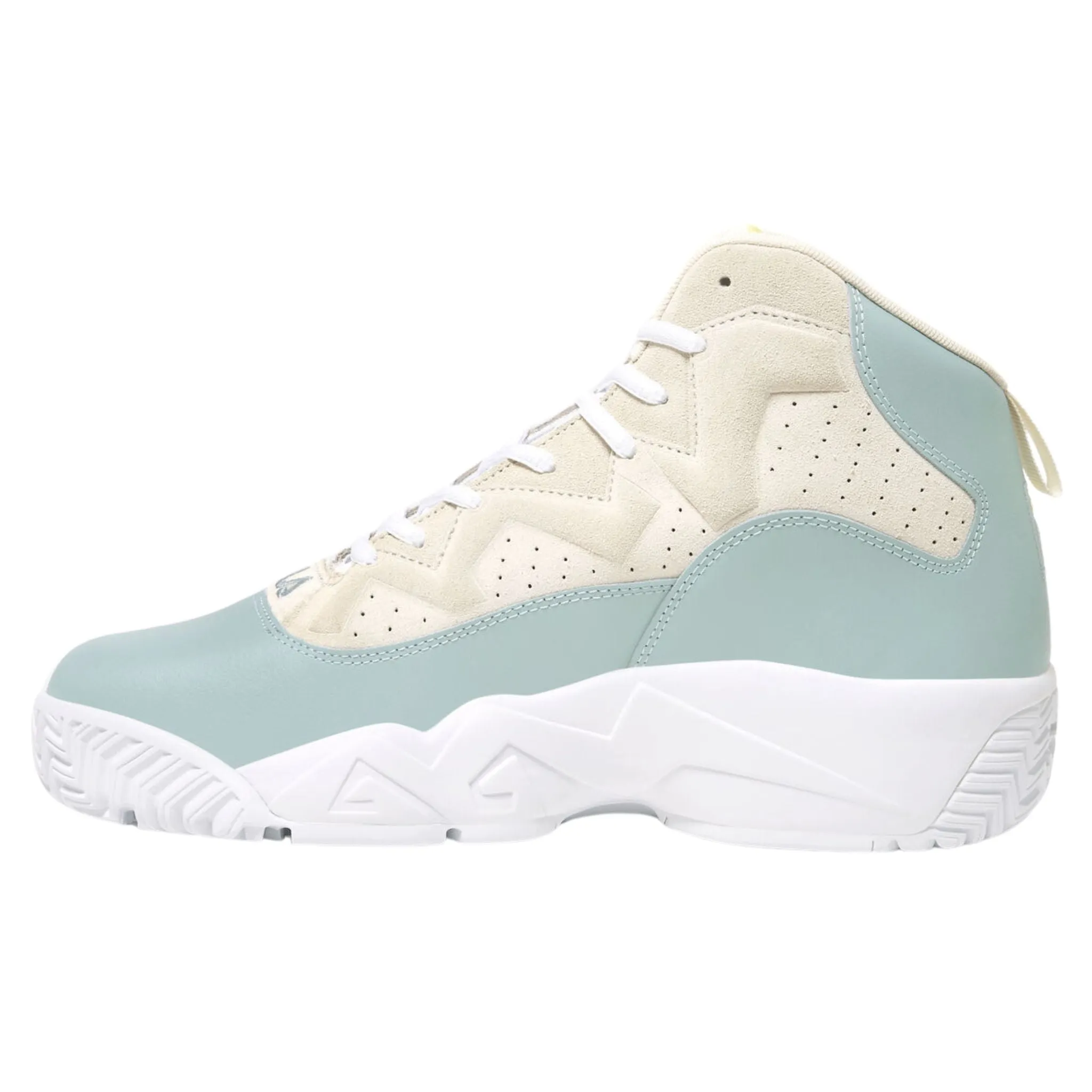 Fila Men's 1BM01866-107 MB Jamal Mashburn Egret Gray Mist Aurora Retro Basketball Shoes