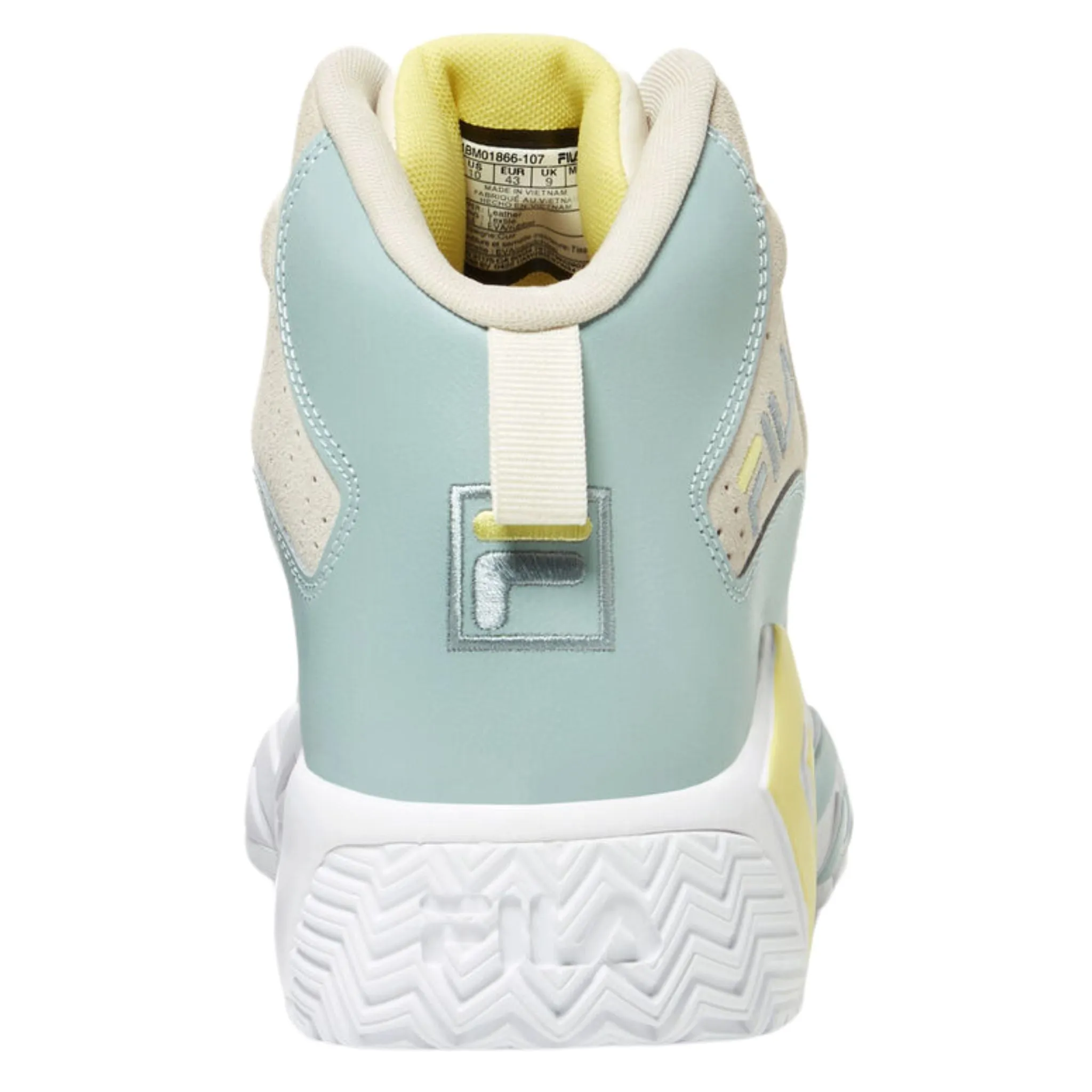 Fila Men's 1BM01866-107 MB Jamal Mashburn Egret Gray Mist Aurora Retro Basketball Shoes