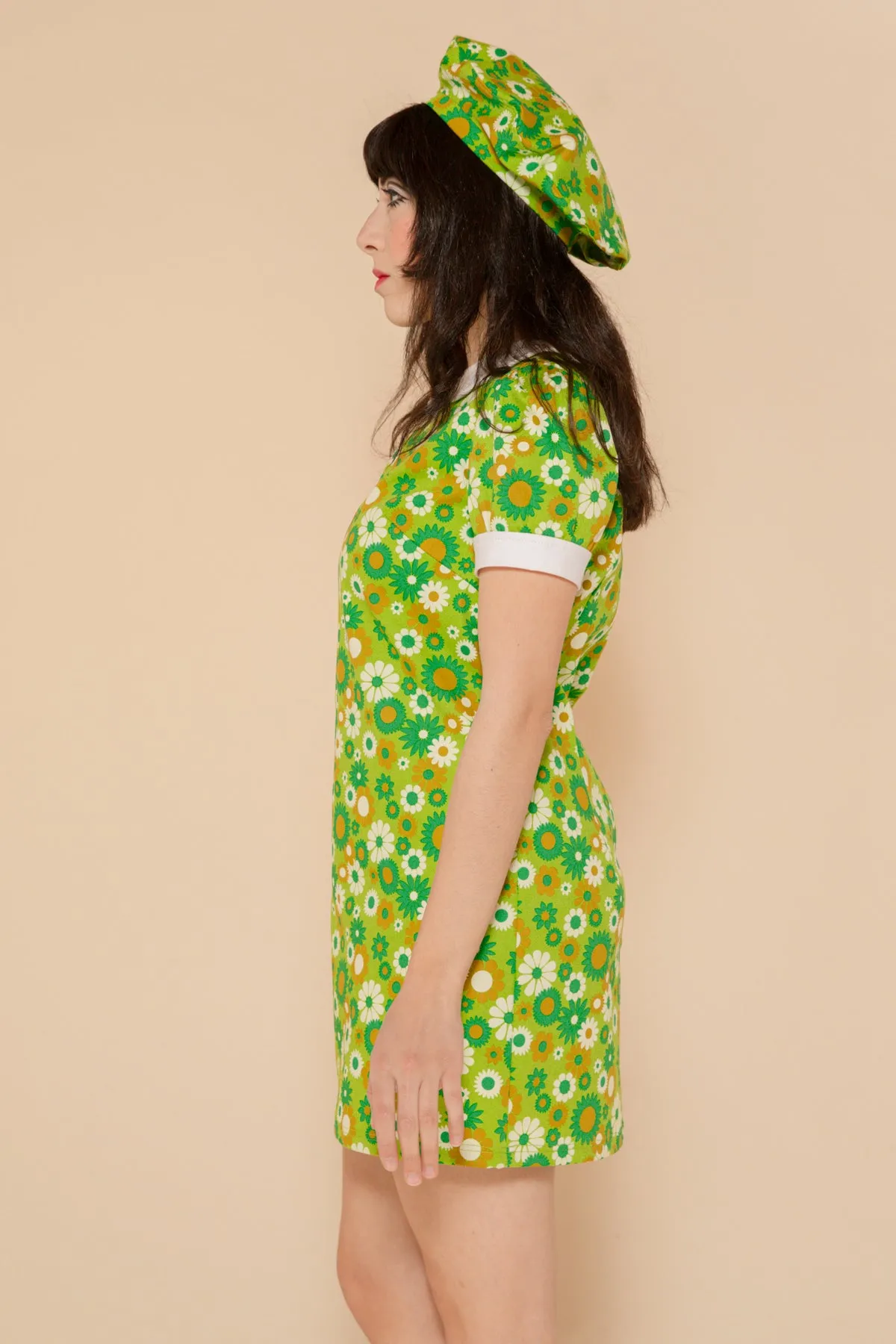 Green Daisy Mini-Dress