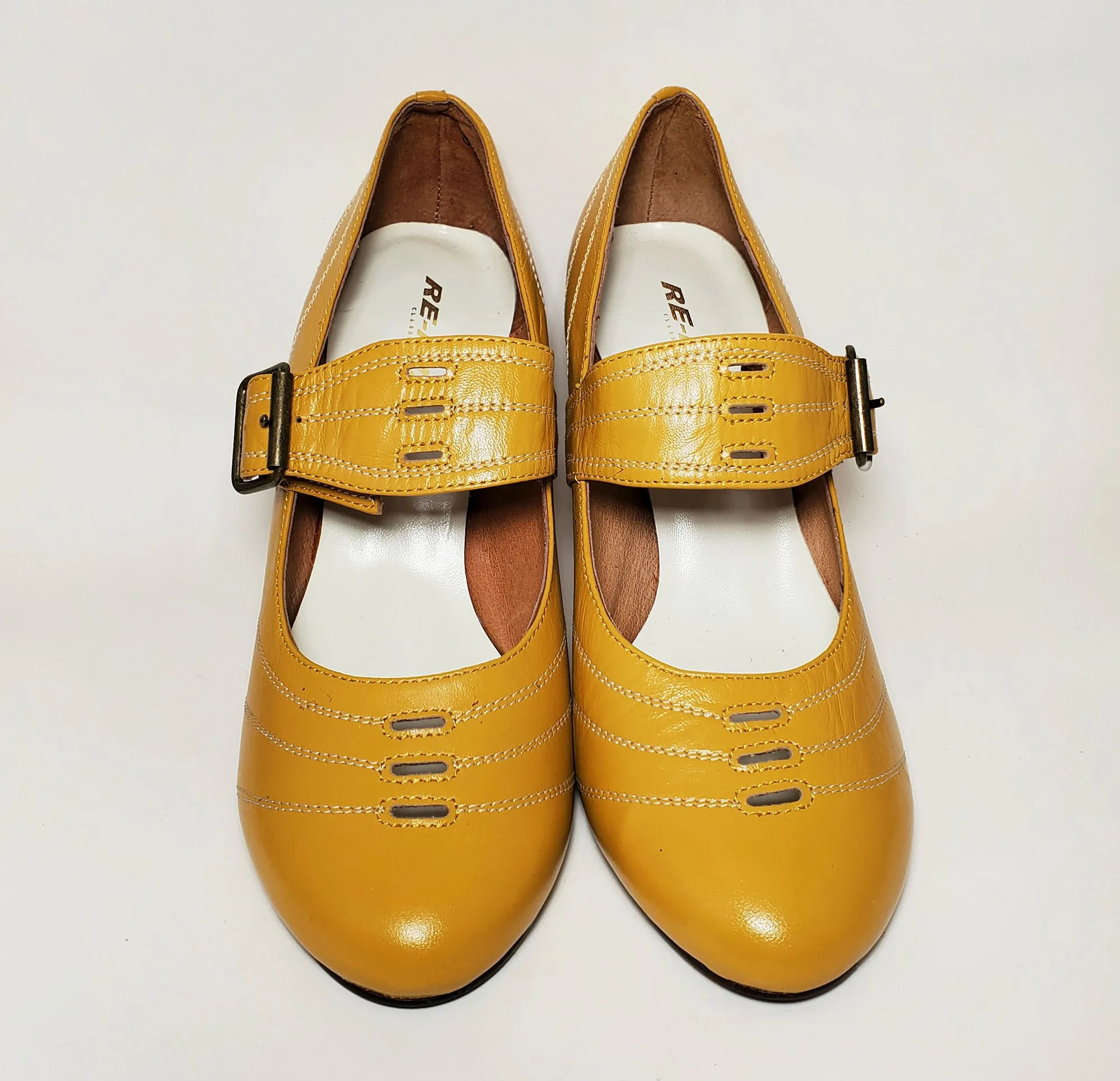 It Girl Mustard 1920's Style Heels LAST PAIR!