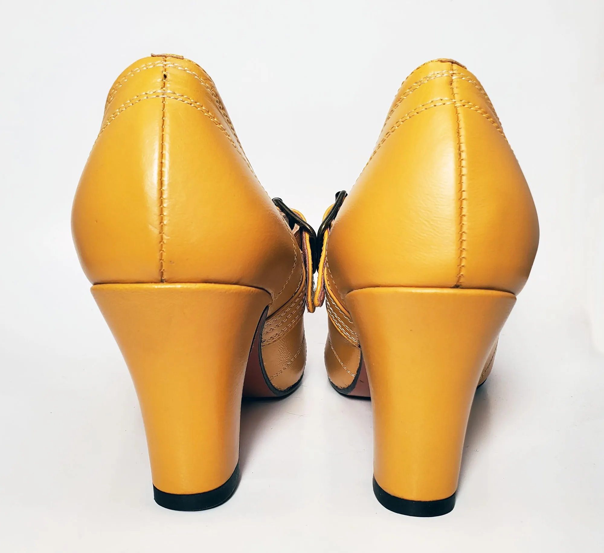It Girl Mustard 1920's Style Heels LAST PAIR!