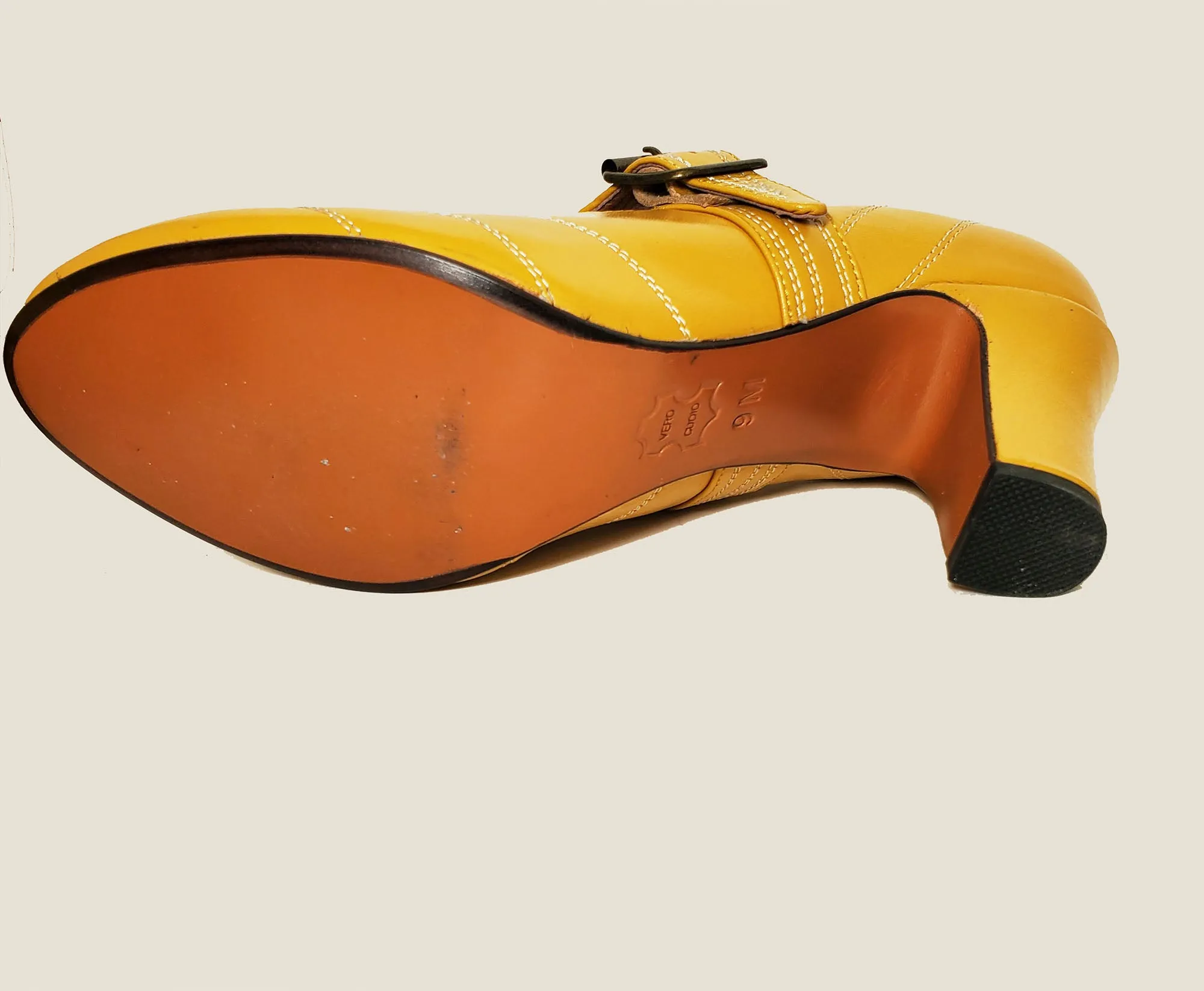It Girl Mustard 1920's Style Heels LAST PAIR!