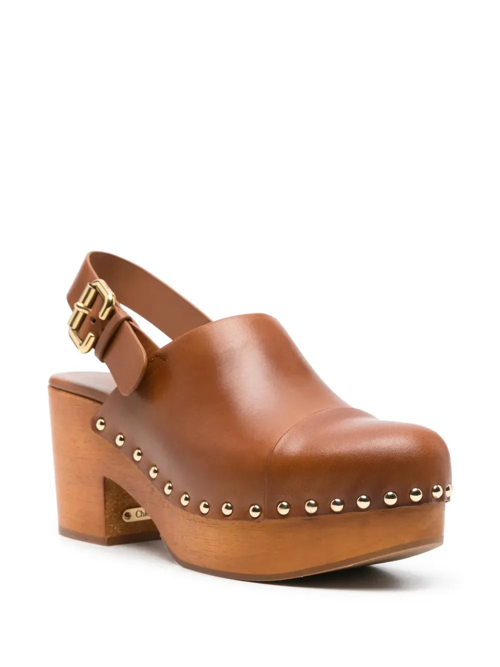 Jeannette Wedge Clog in Ginger Brown