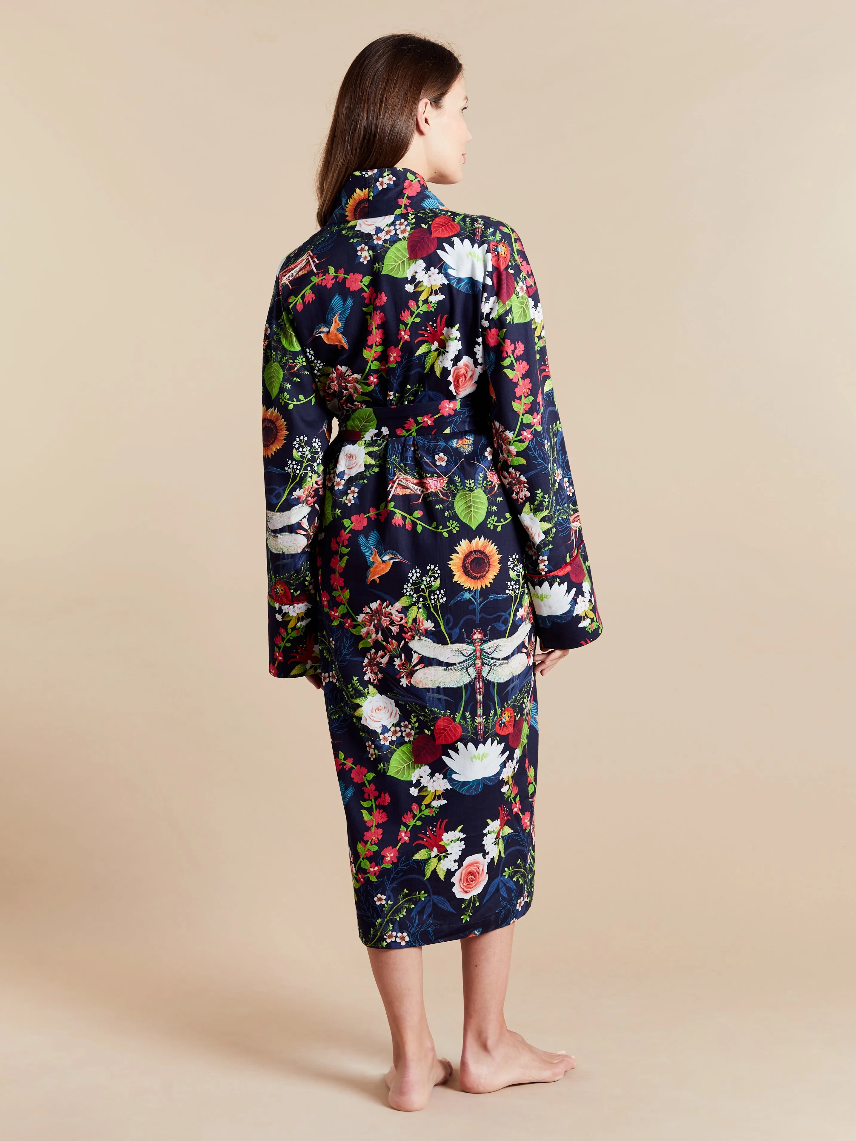Lightweight Women's Dressing Gown - Garden Treasure