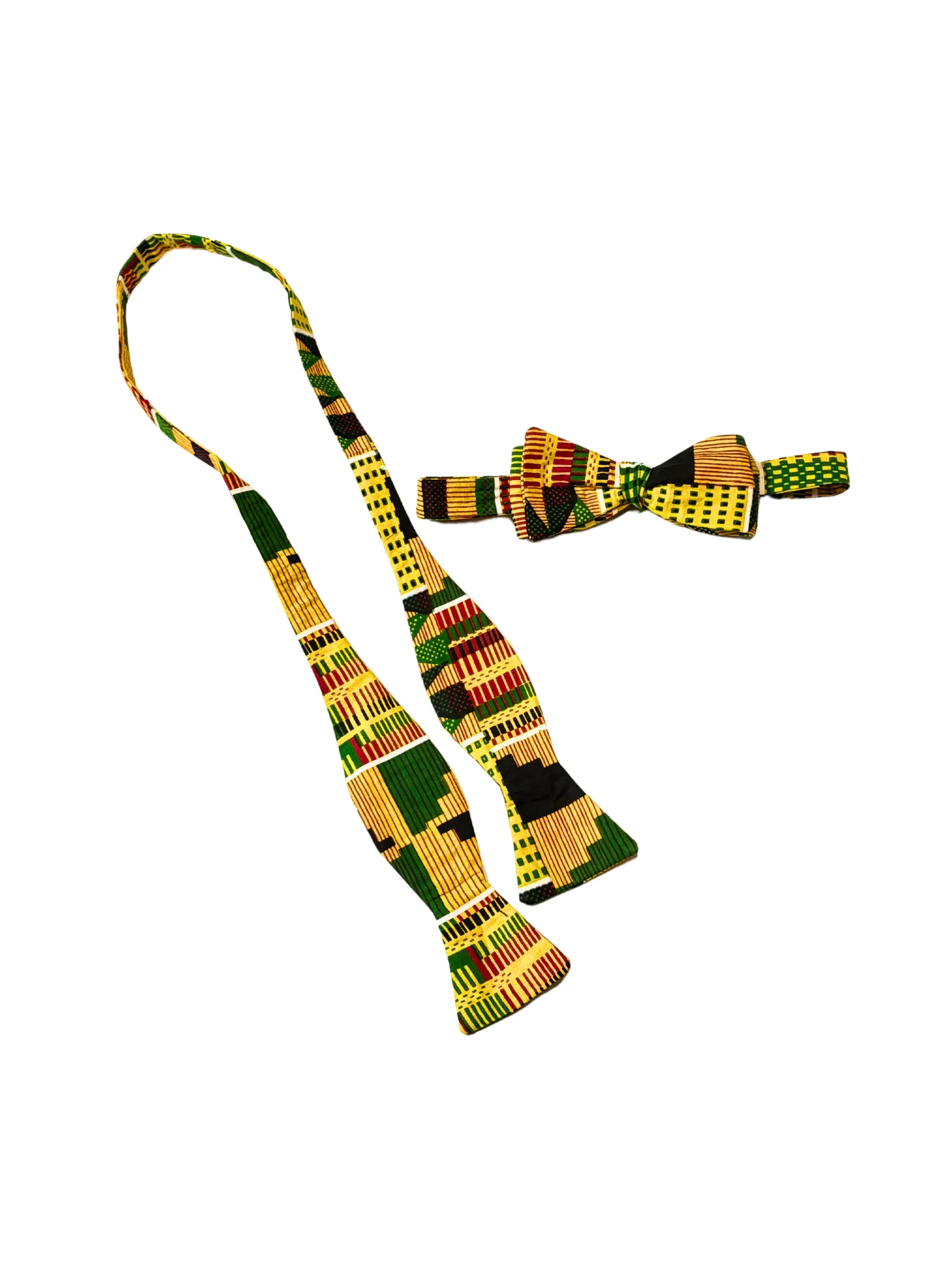 Mens Kente Self Tie Bow Tie Set
