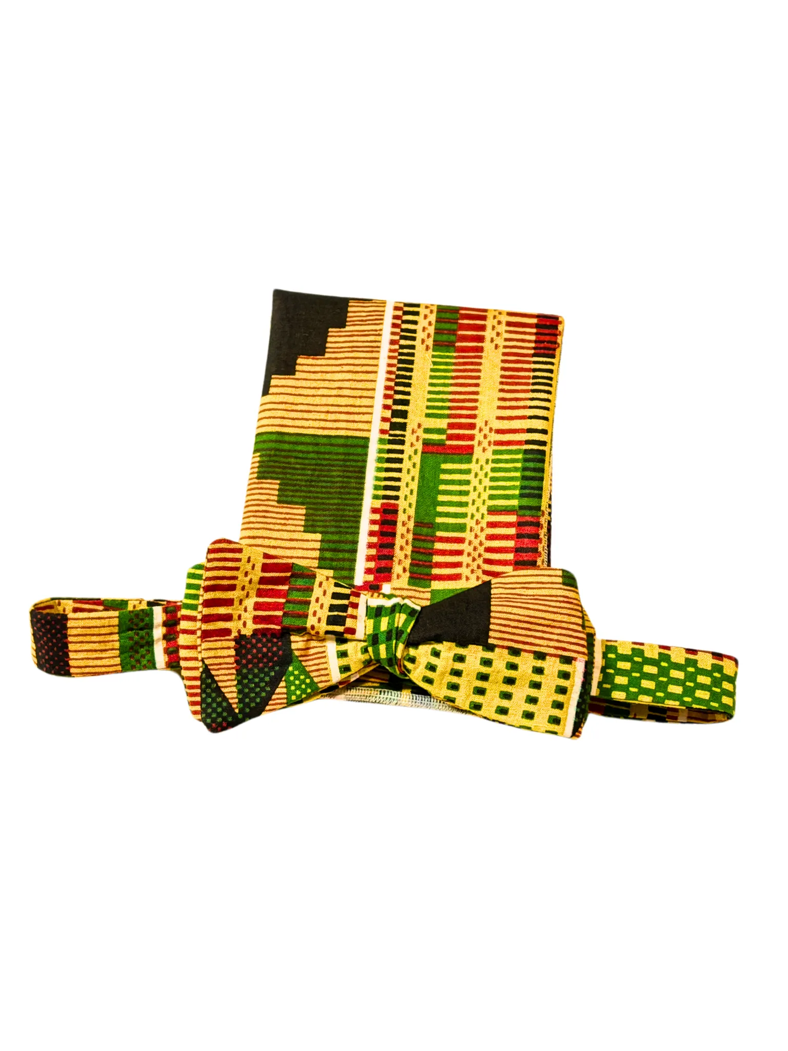 Mens Kente Self Tie Bow Tie Set