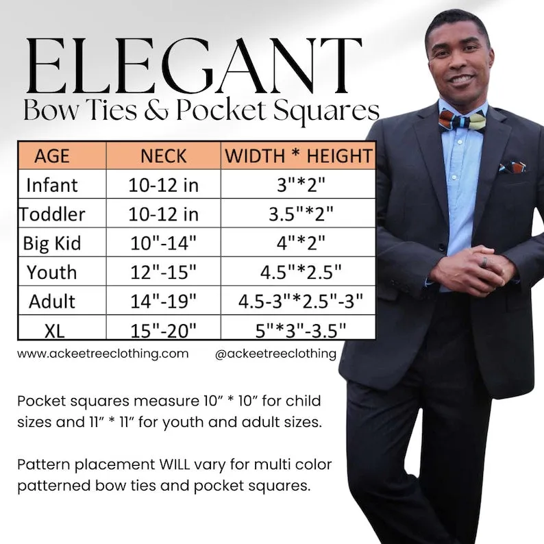 Mens Orange Sunset African Ankara Bow Tie