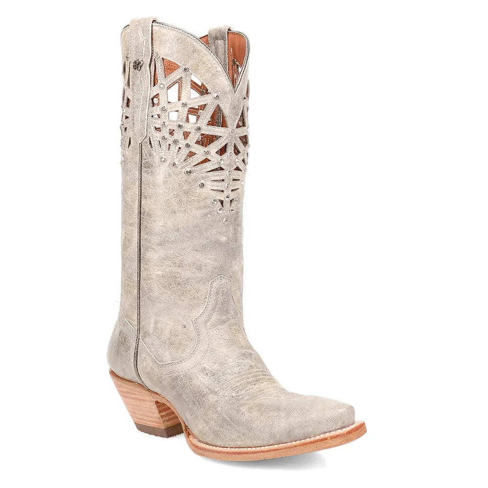 Miley Cut-Outs Rhinestone Snip Toe Pull On Cowboy Boots