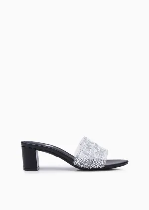 Newly Clear Mid Heels Black