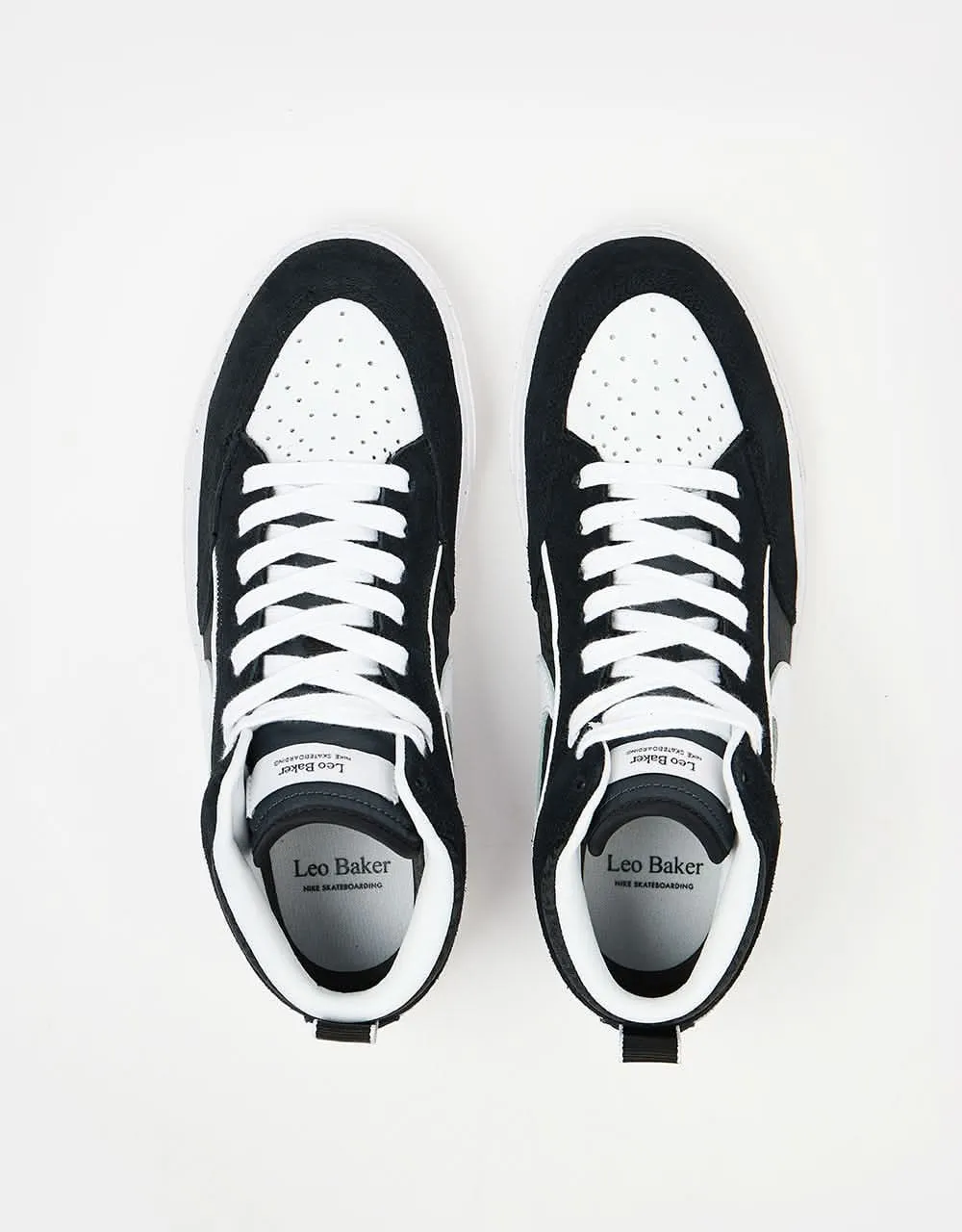 Nike SB React Leo Skate Shoes - Black/White-Black