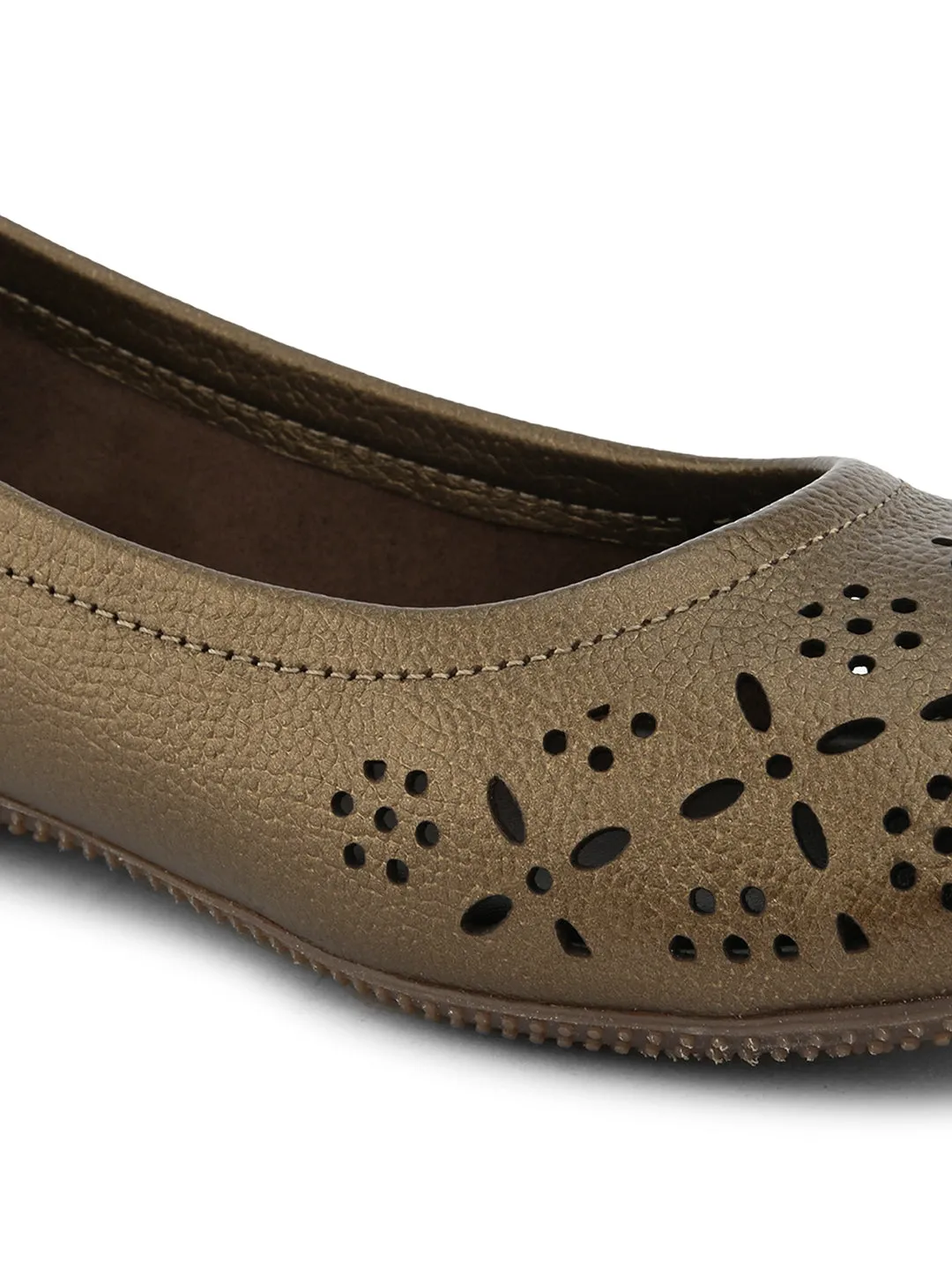 PELLE ALBERO Women Brown Slip-On Belly Flats Sandals