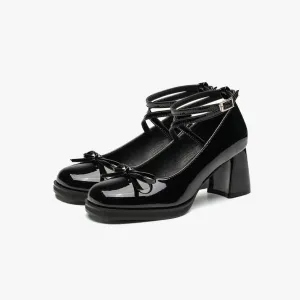 Retro Cross-Tie Marry Janes Pumps