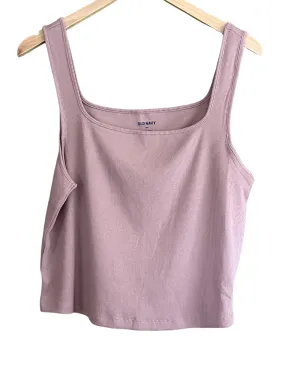 Soft Summer Desert Stone Square Neck Ribbed Knit Tank Top