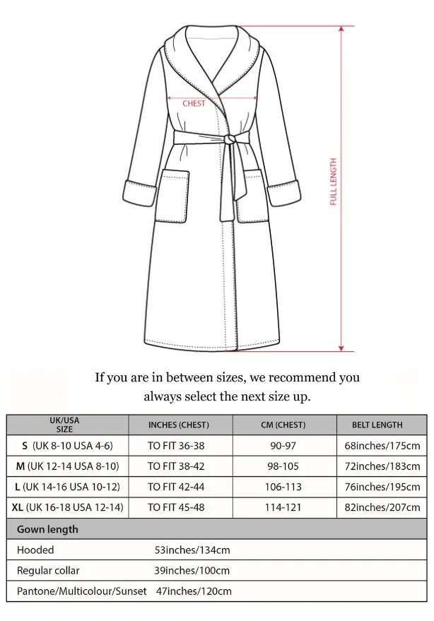 Women's Hooded Dressing Gown - Daylight