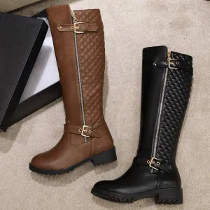 Women's Knee-High Buckle Strap Boots 56280388C