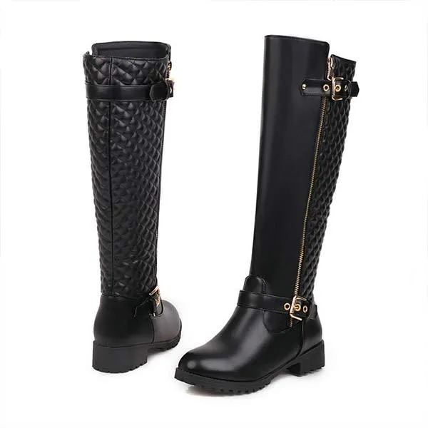 Women's Knee-High Buckle Strap Boots 56280388C