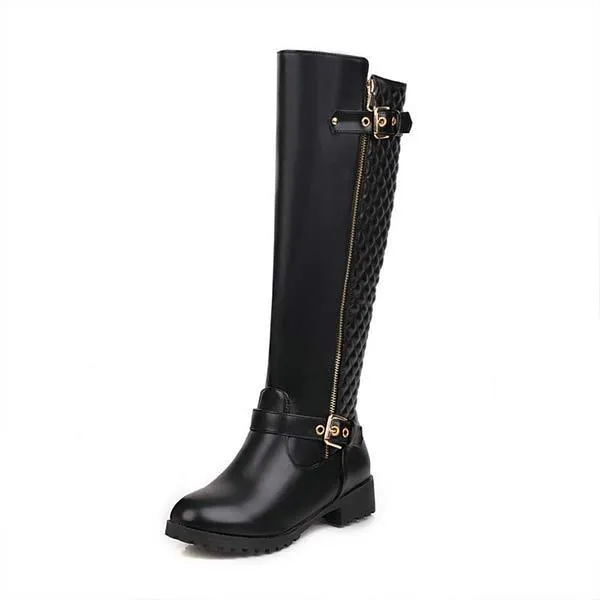 Women's Knee-High Buckle Strap Boots 56280388C
