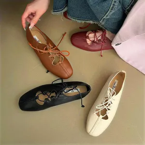 Women's Retro Hollow Strap Round Toe Mary Jane 24849657S